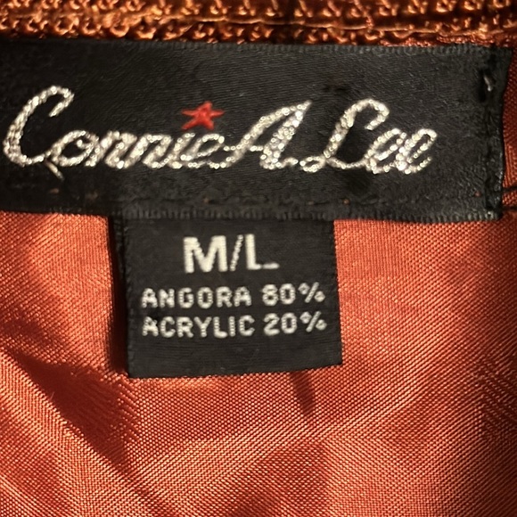 Vintage Connie A Lee very soft 80% Angora cardigan with pockets M/L - Picture 2 of 11